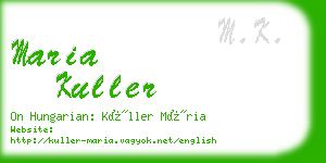 maria kuller business card